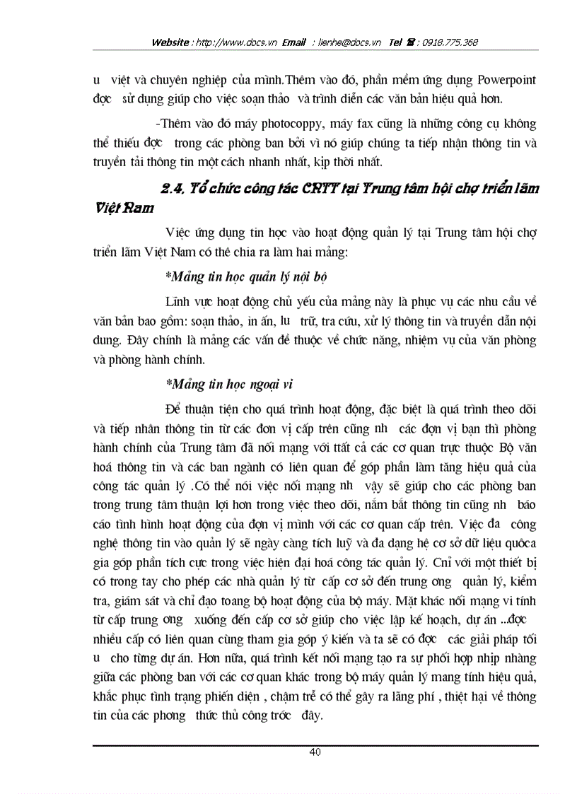 image for page Một số biện pháp nhằm nâng cao hiệu quả ứng dụng CNTT trong quản lý tại TT HCTLVN