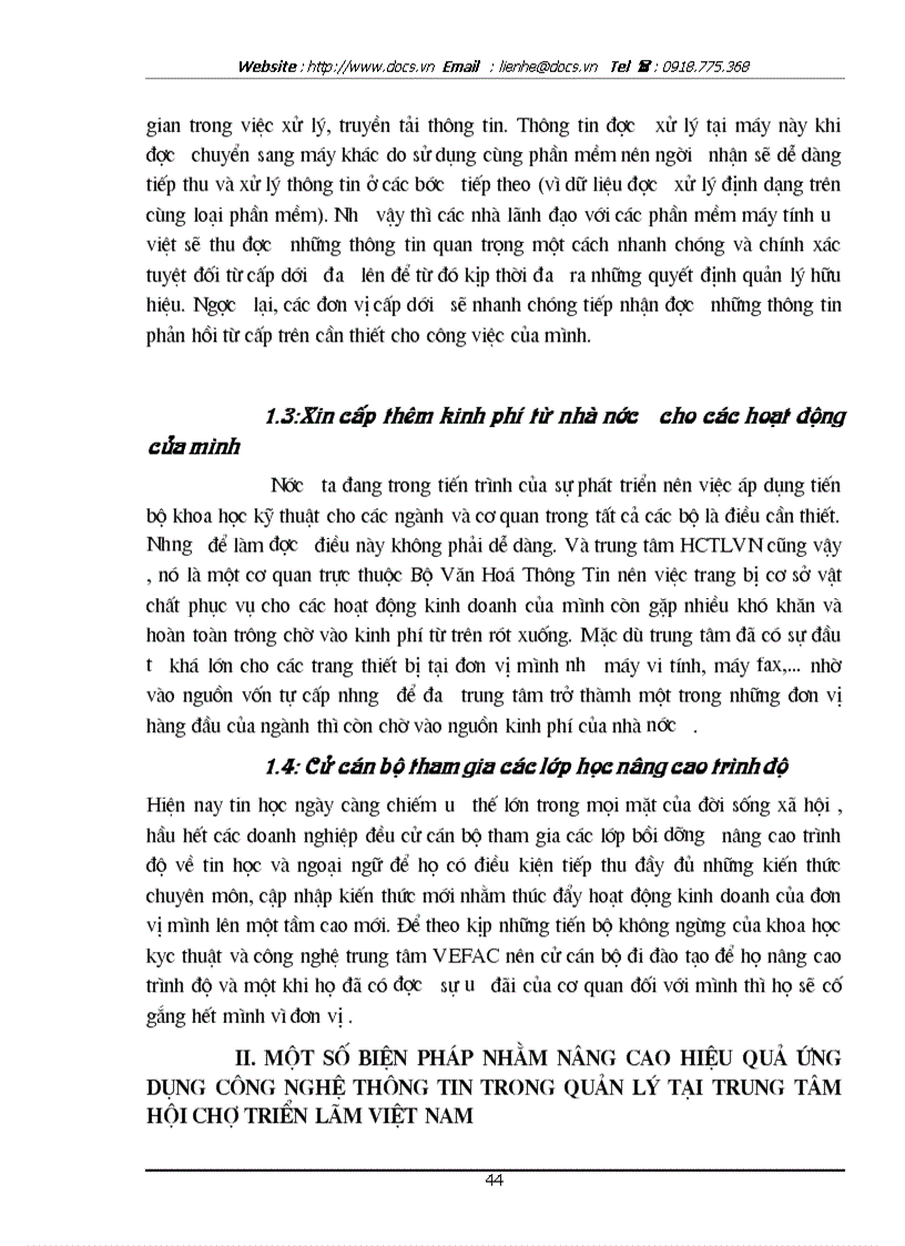 image for page Một số biện pháp nhằm nâng cao hiệu quả ứng dụng CNTT trong quản lý tại TT HCTLVN