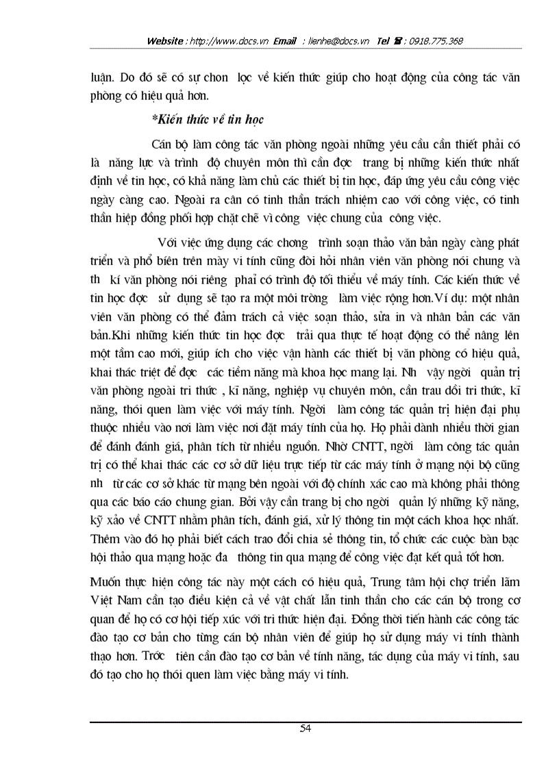 image for page Một số biện pháp nhằm nâng cao hiệu quả ứng dụng CNTT trong quản lý tại TT HCTLVN