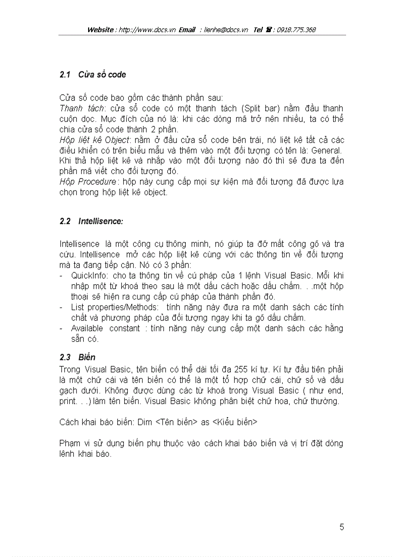 image for page Giới thiệu ngôn ngữ Visual Basic