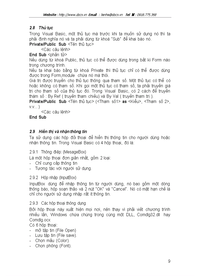 image for page Giới thiệu ngôn ngữ Visual Basic