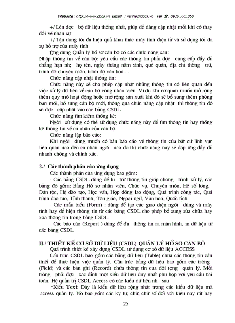 image for page Phân tích thiết kế hệ thống quản lý hồ sơ cán bộ