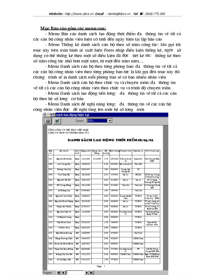 image for page Phân tích thiết kế hệ thống quản lý hồ sơ cán bộ