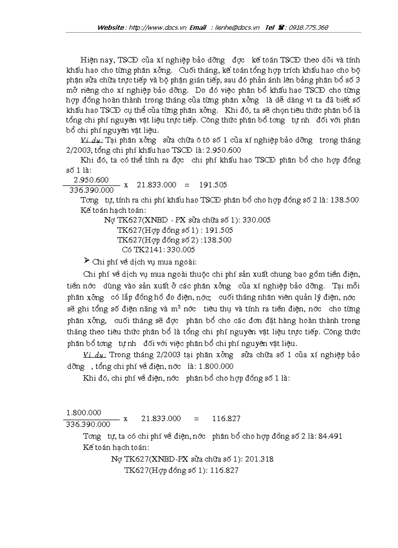 image for page Hoàn thiện công tác kế toán tập hợp chi phí sửa chữa và tính giá thành dịch vụ sửa chữa ở công ty cổ phần vận tải ô tô Nam Định