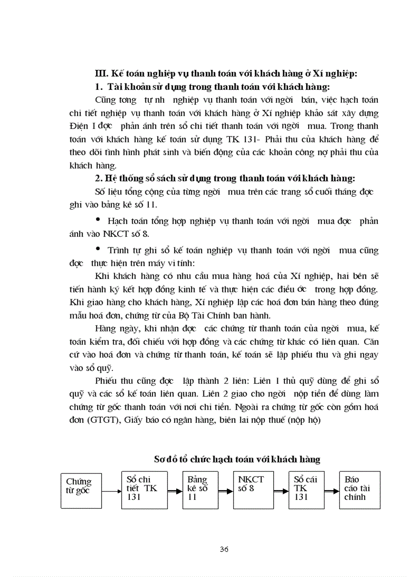 image for page Tổ chức kế toán các nghiệp vụ thanh toán phân tích tình hình và khả năng thanh toán của Xí nghiệp khảo sát xây dựng Điện I