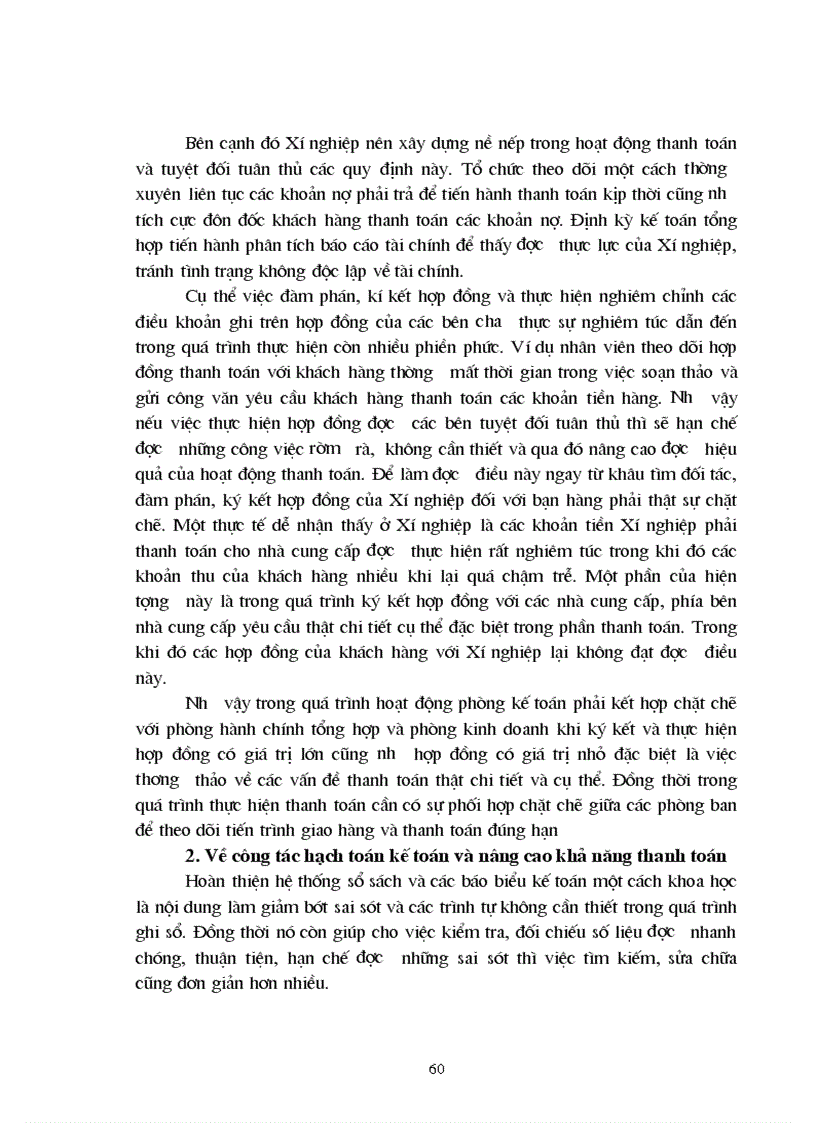image for page Tổ chức kế toán các nghiệp vụ thanh toán phân tích tình hình và khả năng thanh toán của Xí nghiệp khảo sát xây dựng Điện I