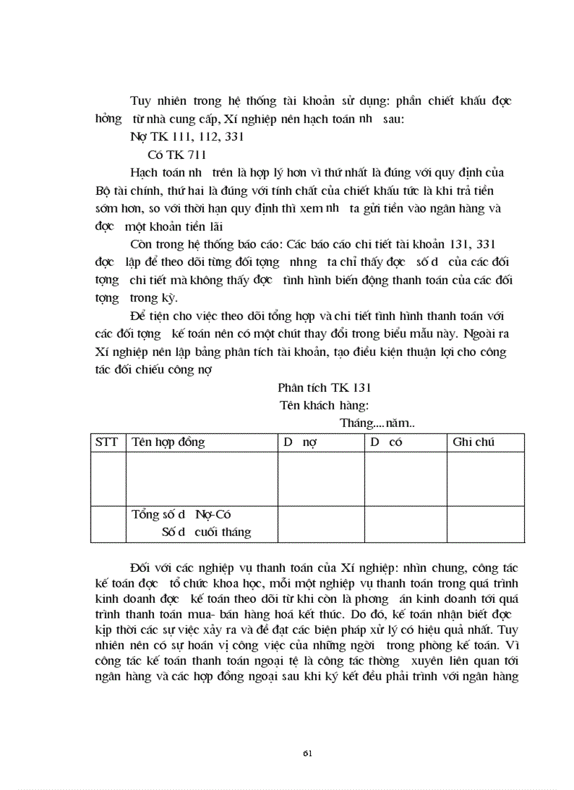 image for page Tổ chức kế toán các nghiệp vụ thanh toán phân tích tình hình và khả năng thanh toán của Xí nghiệp khảo sát xây dựng Điện I