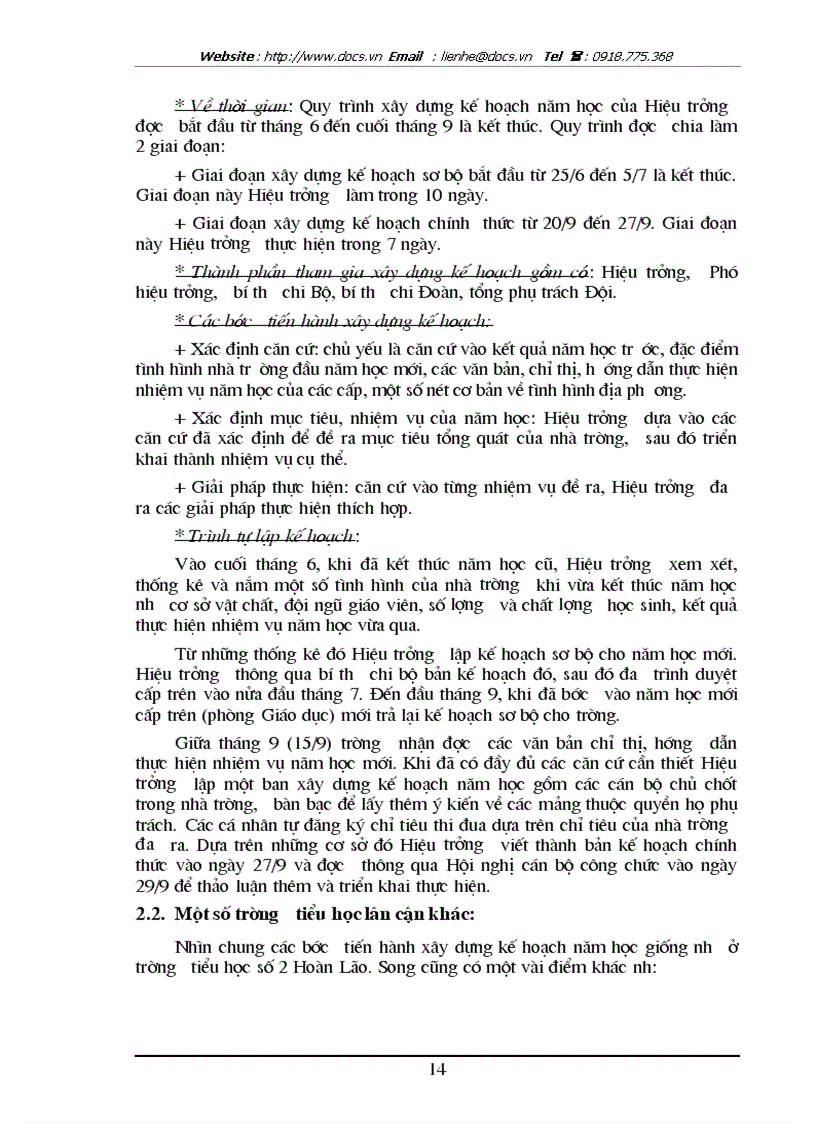 image for page 1số biện pháp xây dựng kế hoạch năm học ở trường tiểu học số 2 Hoàn Lão