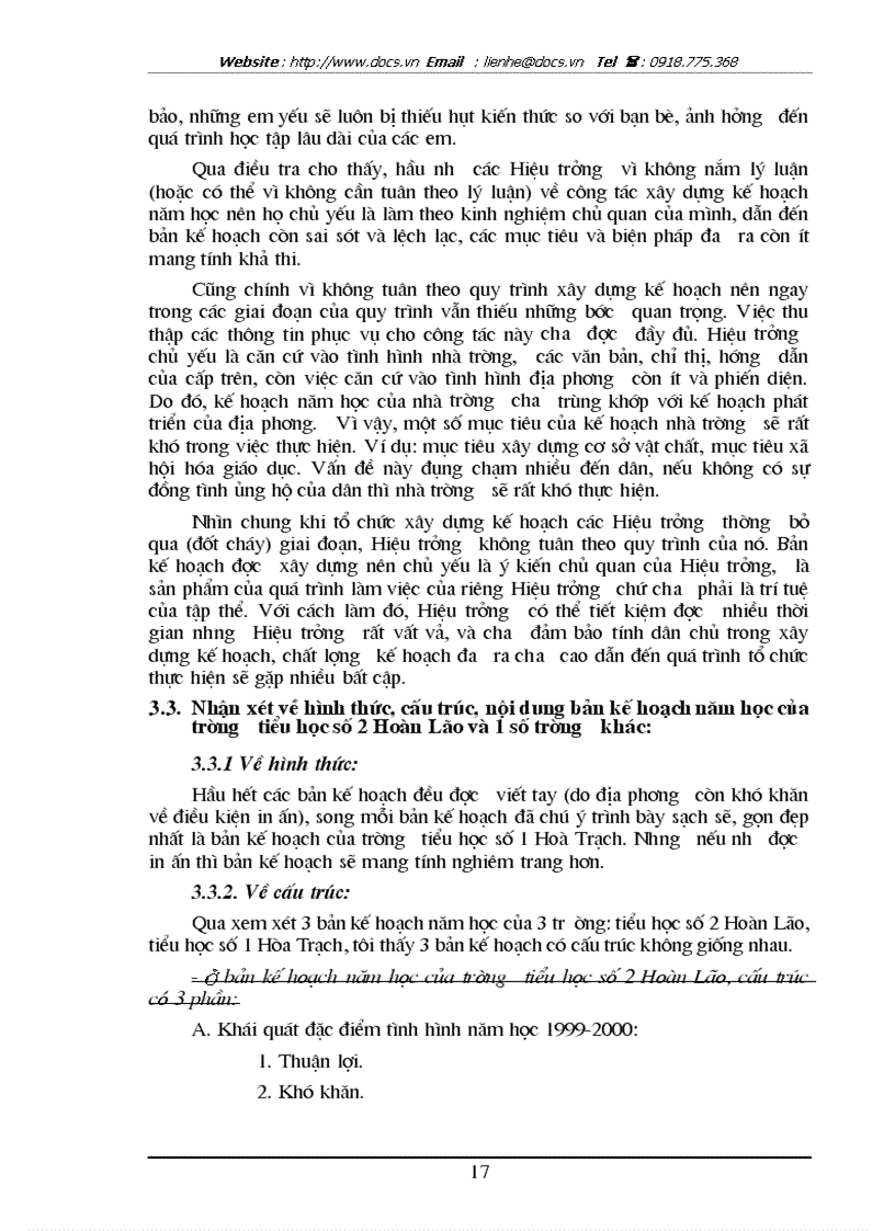 image for page 1số biện pháp xây dựng kế hoạch năm học ở trường tiểu học số 2 Hoàn Lão