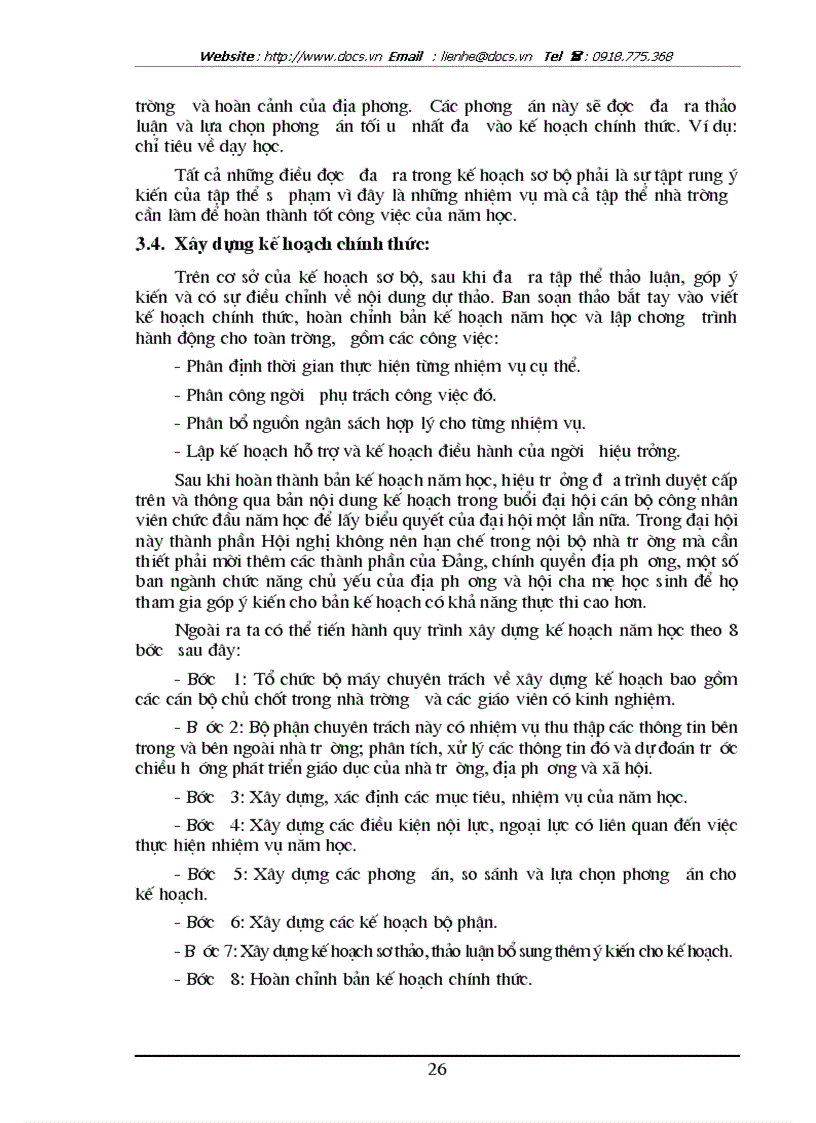 image for page 1số biện pháp xây dựng kế hoạch năm học ở trường tiểu học số 2 Hoàn Lão