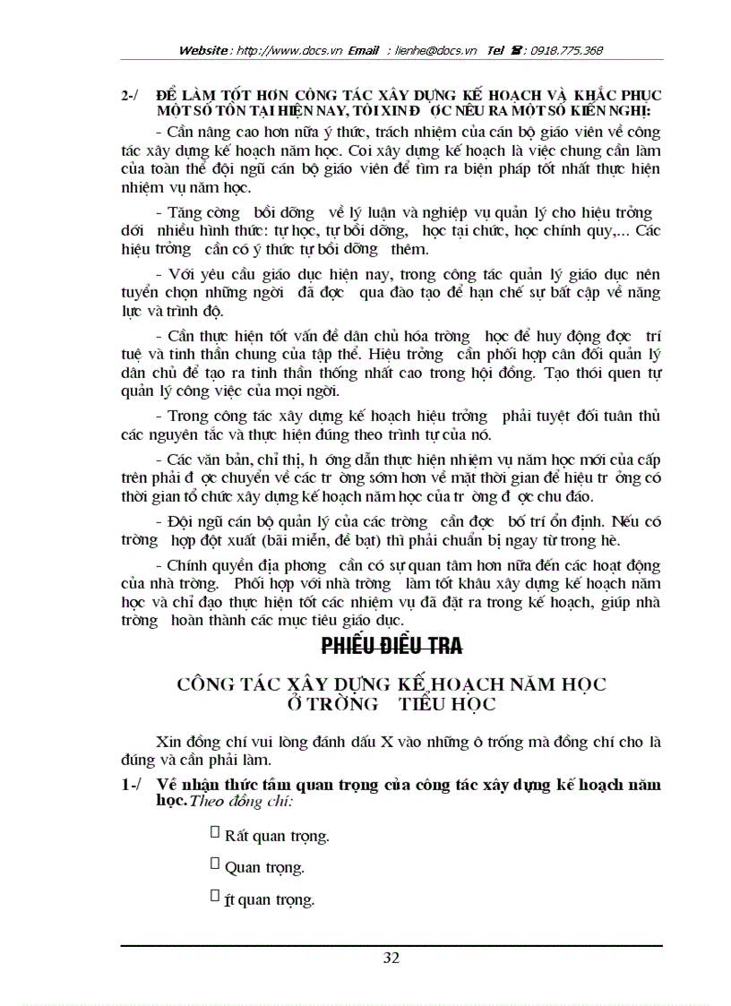 image for page 1số biện pháp xây dựng kế hoạch năm học ở trường tiểu học số 2 Hoàn Lão
