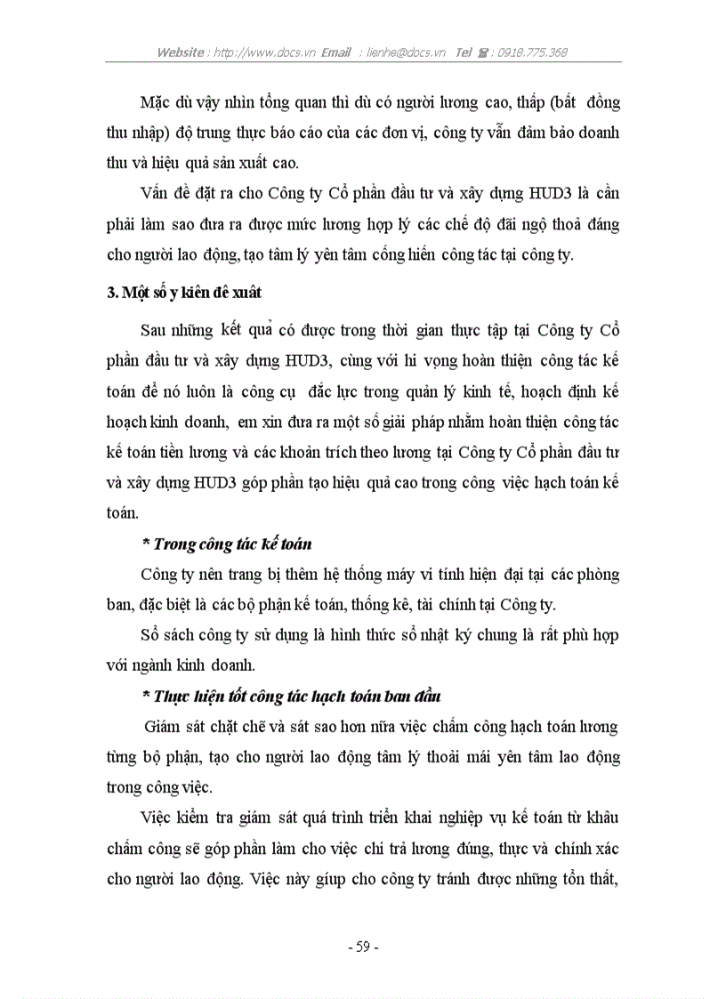 image for page Thư c tra ng kế toán tiền lương ta i Công ty cổ phần đầu tư và xây dựng HUD3