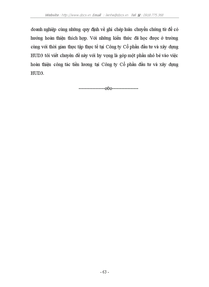 image for page Thư c tra ng kế toán tiền lương ta i Công ty cổ phần đầu tư và xây dựng HUD3