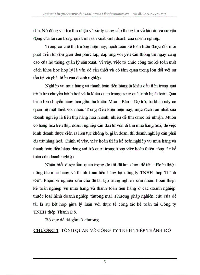 image for page Hoàn thiện kế toán nghiệp vụ mua hàng và thanh toán tiền hàng tại công ty TNHH thép Thành Đô