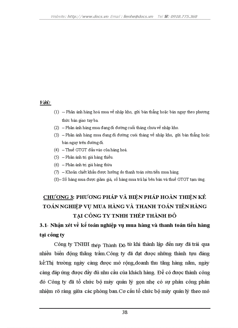image for page Hoàn thiện kế toán nghiệp vụ mua hàng và thanh toán tiền hàng tại công ty TNHH thép Thành Đô