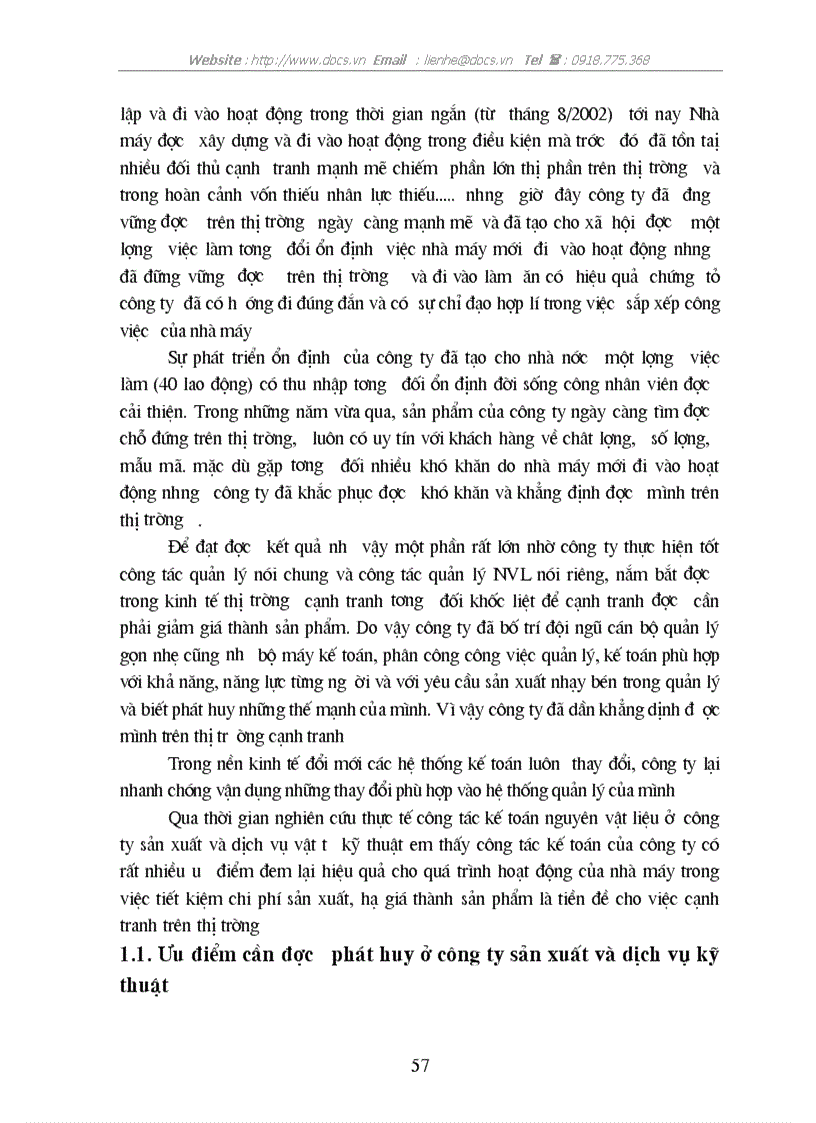 image for page Tổ chức công tác kế toán nguyên vật liệu ở công ty sản xuất và dịch vụ vật tư kỹ thuật