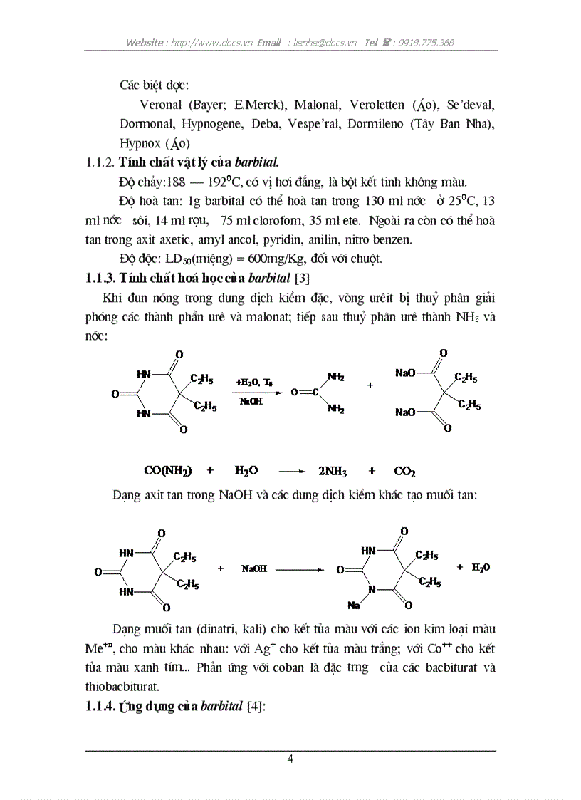 Xây dựng quy trình sản xuất barbital