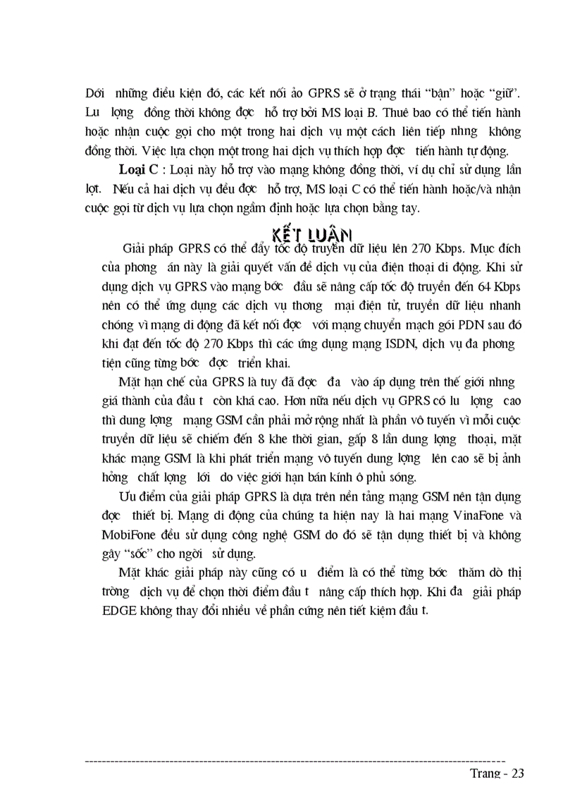 image for page Tổng quan về mạng GPRS