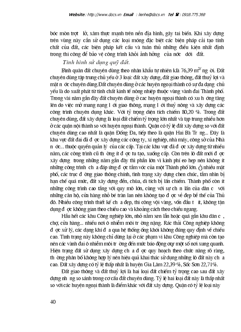 image for page Đánh giá tình hình sử dụng đất đai trên địa bàn Thành phố Hà Nội