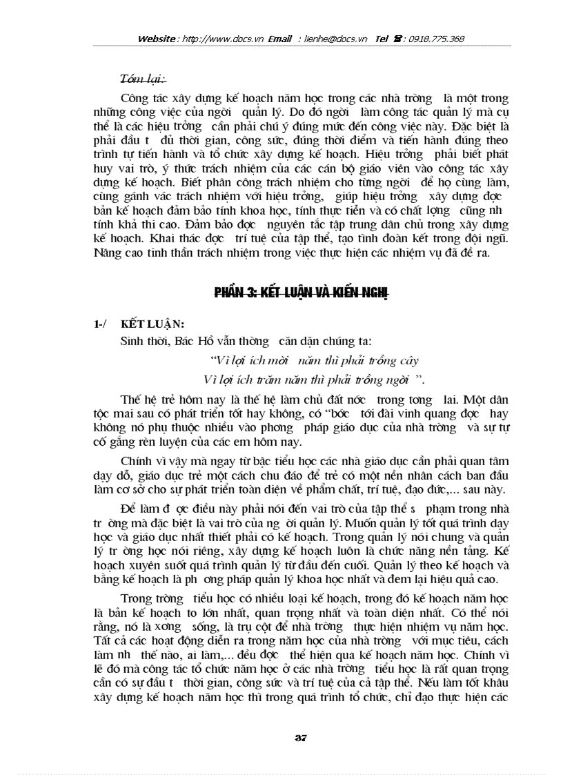 image for page Xây dựng kế hoạch năm học ở trường tiểu học số 2 Hoàn Lão