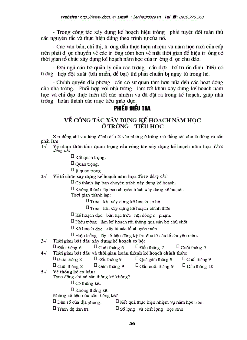 image for page Xây dựng kế hoạch năm học ở trường tiểu học số 2 Hoàn Lão