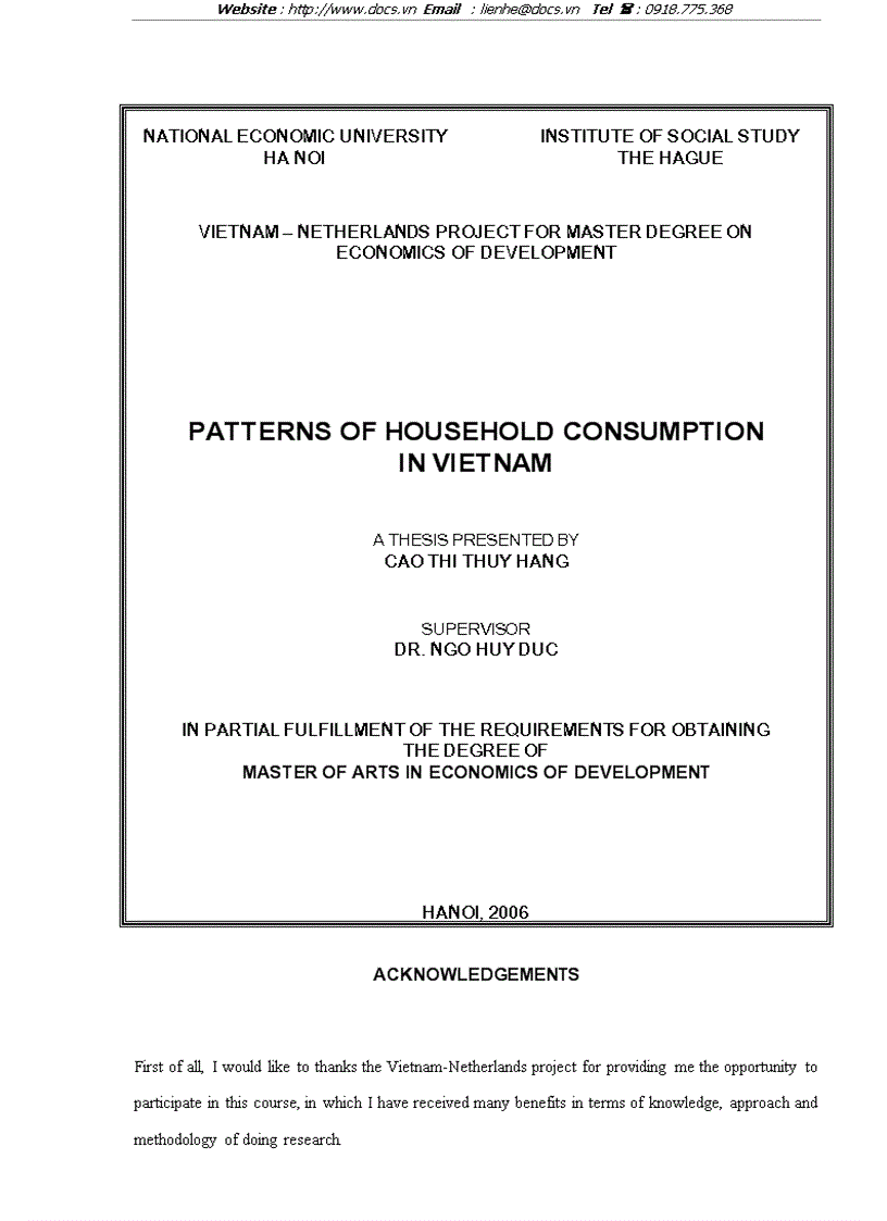image for page Theoretical framework an overview of household consumption in vietnam