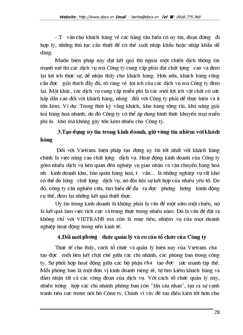 image for page Tình hình hoạt động kinh doanh dịch vụ giao nhận kho vận tại Vietrans