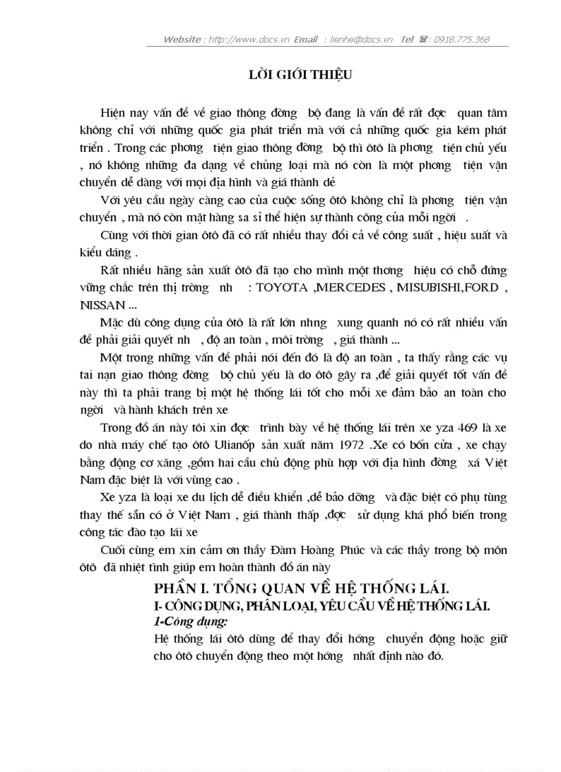 image for page Hệ thống lái trên xe yza 469