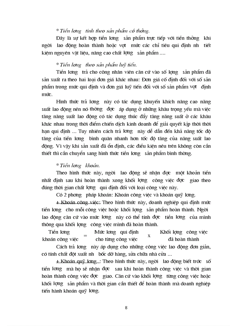 image for page Tổ chức kế toán tiền lương và các khoản trích theo lương ở Công ty vận tải ôtô số 8