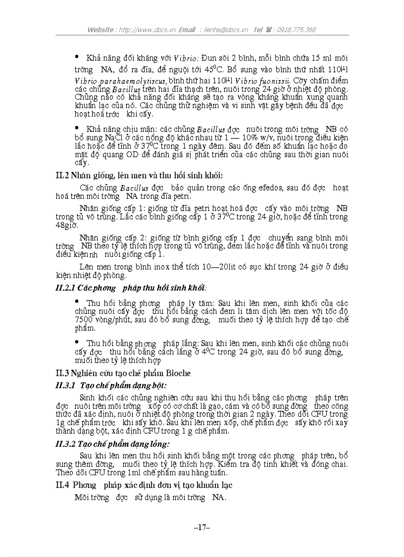 image for page Ảnh hưởng của các điều kiện đến quá trình lên men tĩn chủng Bacillus sử dụng để SX chế phẩm xử lý môi trường nuôi tôm