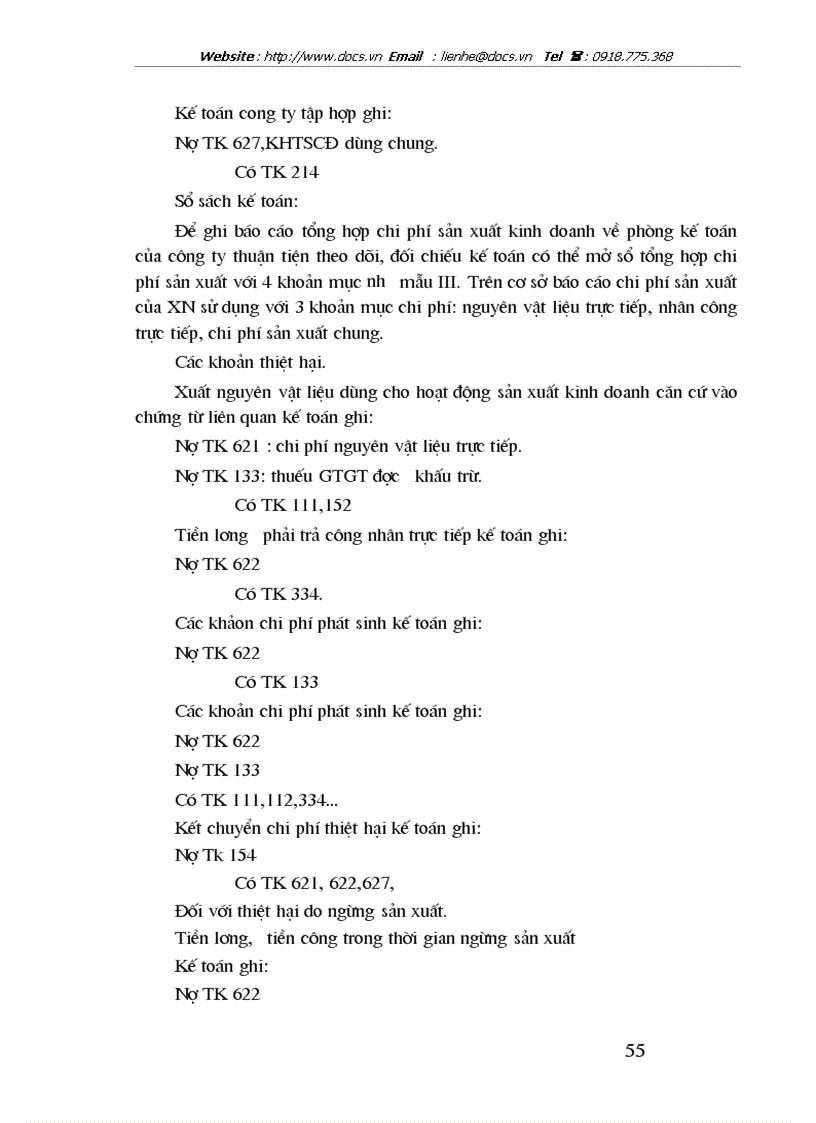 image for page Tổ chức công tác kế toán tập hợp chi phí sản xuất và tính giá thành sản phẩm ở công ty TNHH sản xuất giấy và bao bì Hưũ Nghị