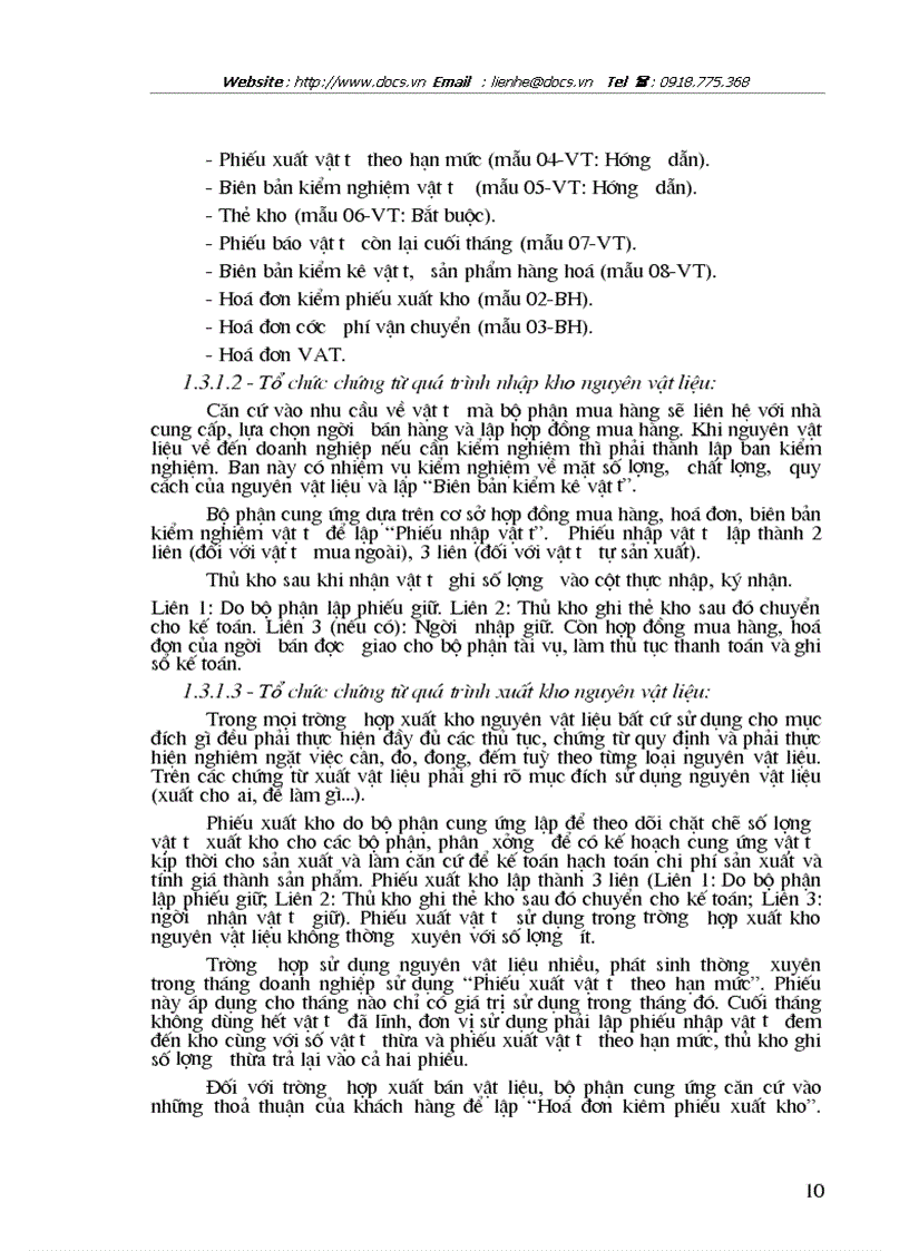 image for page Hoàn thiện công tác kế toán nguyên vật liệu tại Công ty Dụng cụ số I