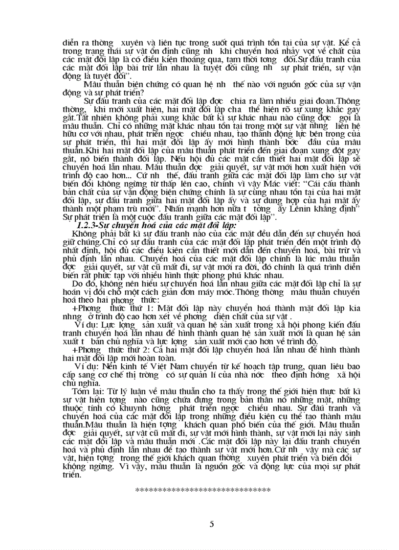 image for page Phân tích nội dung quy luật thống nhất và đấu tranh của các mặt đối lập và vận dụng quy luật đó vào trong nền kinh tế thị trường định hướng xã hội chủ