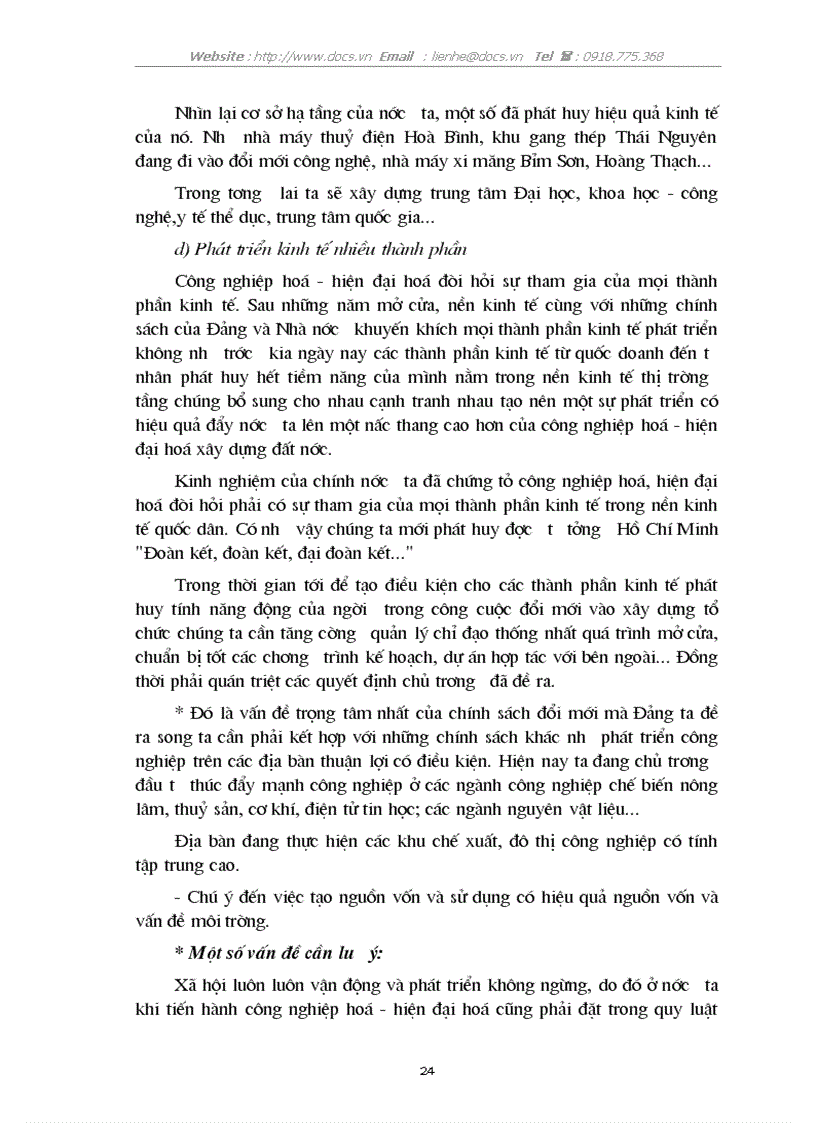 image for page Vận dụng lý luận học thuyết về hình thái KT XH vào sự nghiệp CNH HĐH ở VN