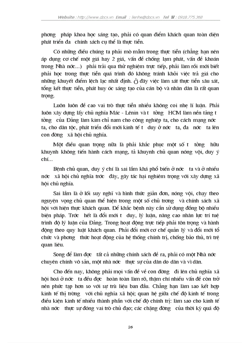 image for page Vận dụng lý luận học thuyết về hình thái KT XH vào sự nghiệp CNH HĐH ở VN