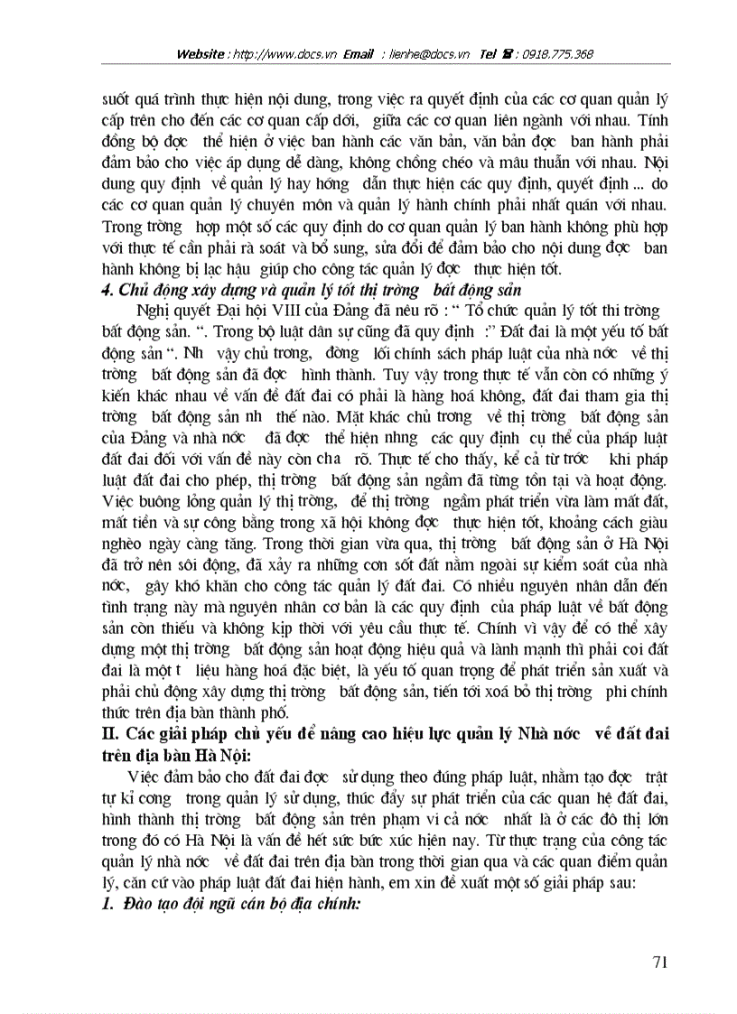 image for page Quản lý Nhà nước về đất đai trên địa bàn thành phố Hà Nội