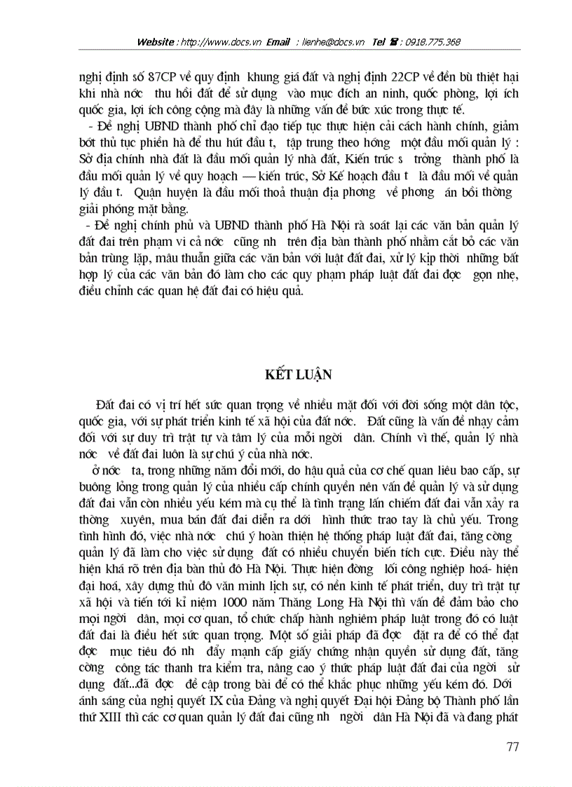 image for page Quản lý Nhà nước về đất đai trên địa bàn thành phố Hà Nội