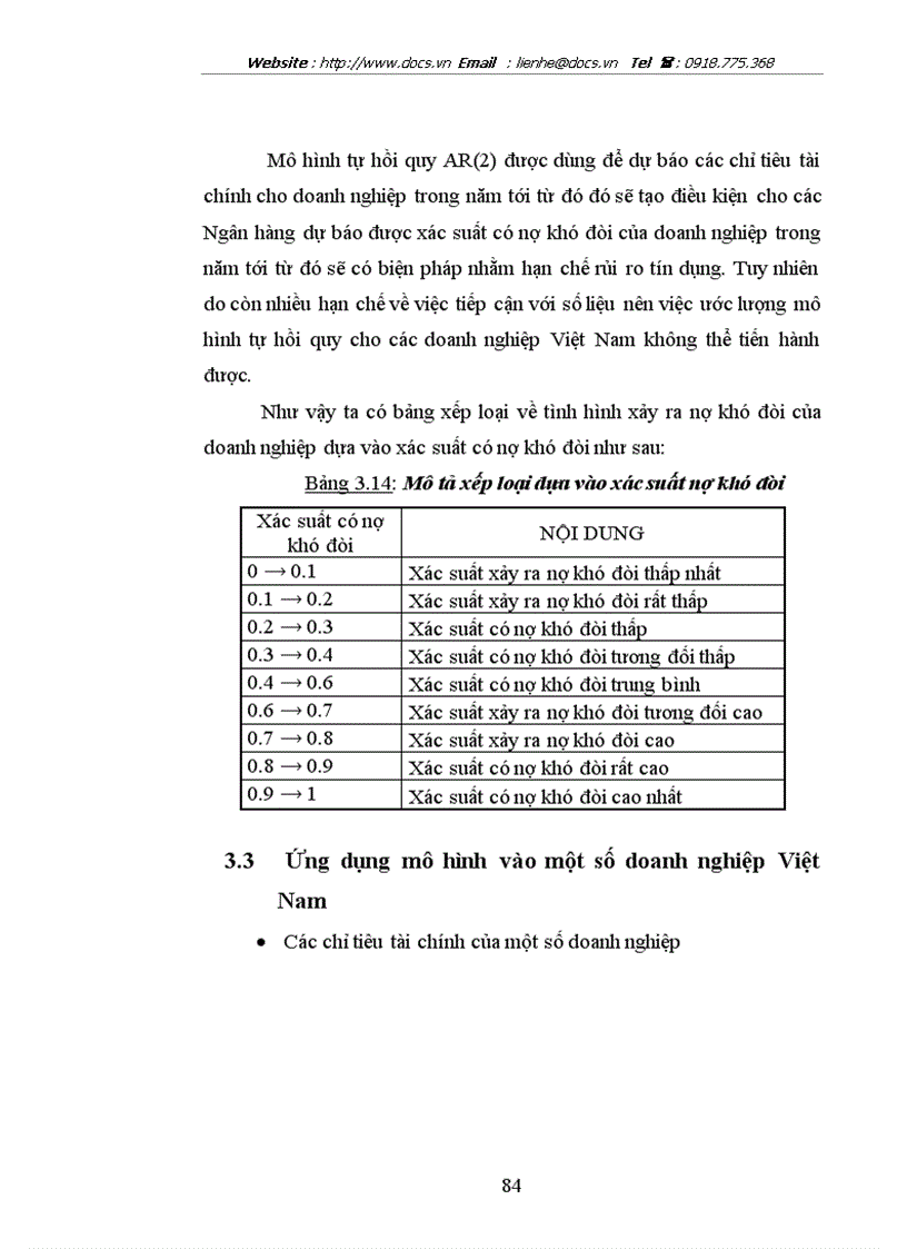 image for page Sử dụng mô hình Logistic tính xác suất nợ khó đòi ứng dụng trong xếp hạng tín dụng