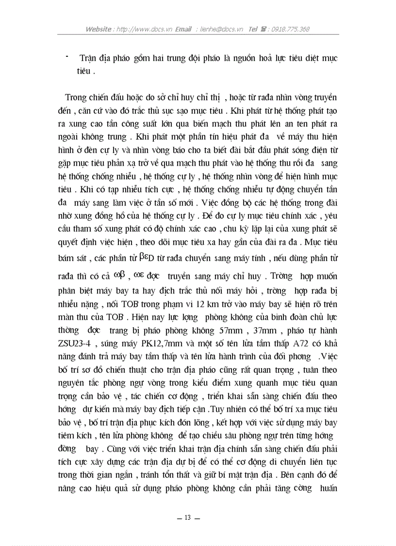 image for page Vai trò của pháo phòng không lt quân sự gt