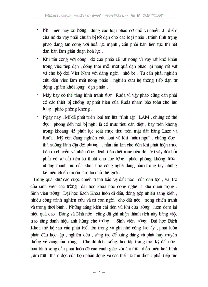 image for page Vai trò của pháo phòng không lt quân sự gt