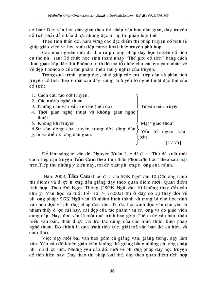 image for page Vai trò và tác dụng của yếu tố thần kì trong dạy học Tấm Cám nhằm phát huy năng lực nhận thức và cảm thụ thẩm mĩ cho học sinh lớp 10 THPT