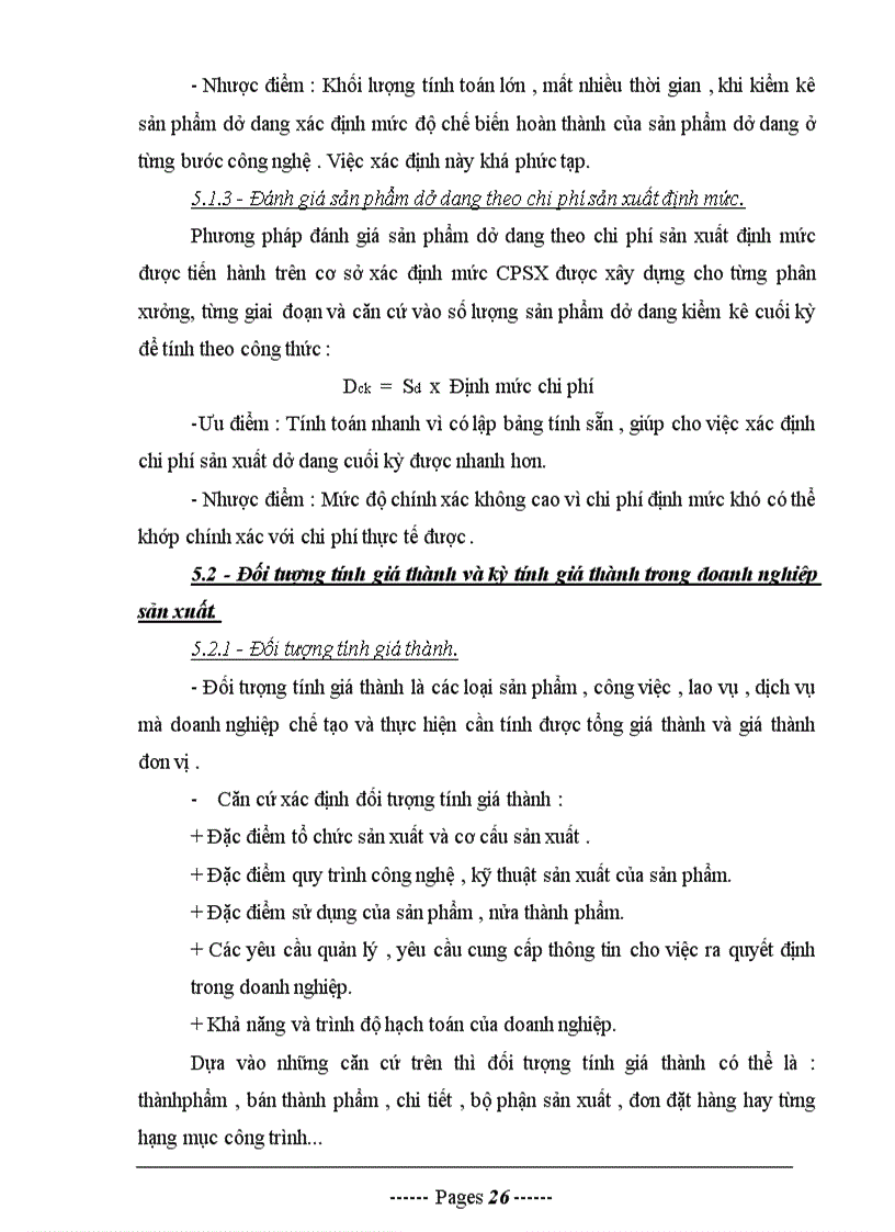 image for page Tổ chức công tác tập hợp chi phí sản xuất và tính giá thành sản phẩm ở Doanh nghiệp