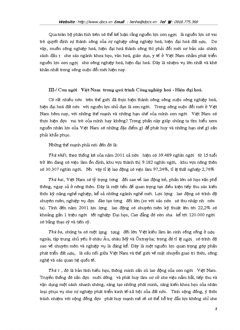 image for page Con người trong sự nghiệp CNH HĐH đất nước