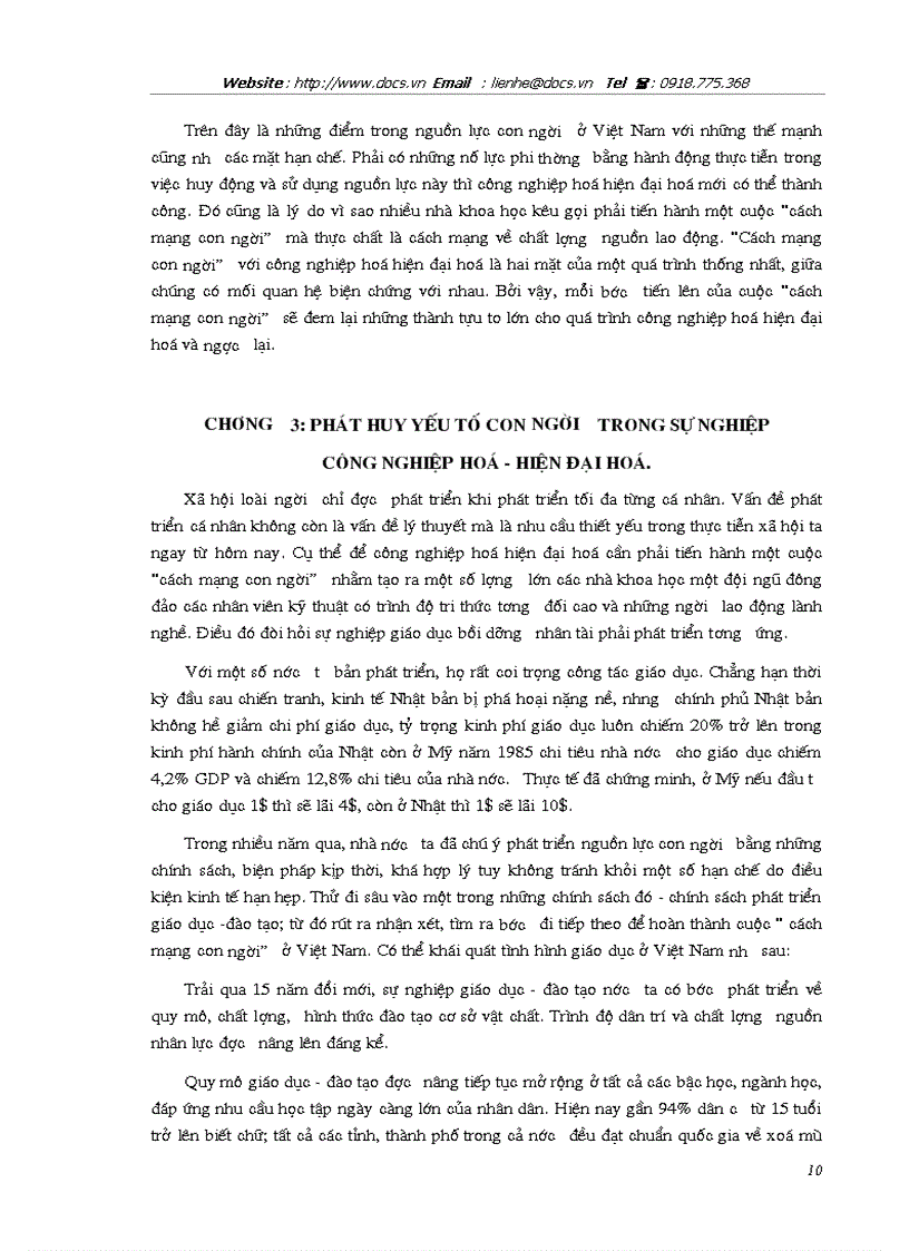 image for page Con người trong sự nghiệp CNH HĐH đất nước