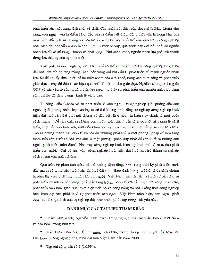 image for page Con người trong sự nghiệp CNH HĐH đất nước