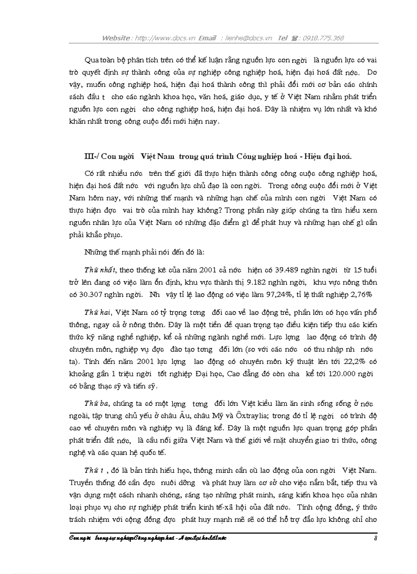 image for page Con người trong sự nghiệp CNH HĐH đất nước