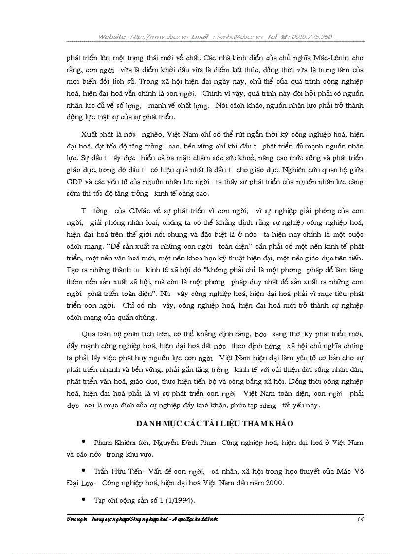 image for page Con người trong sự nghiệp CNH HĐH đất nước