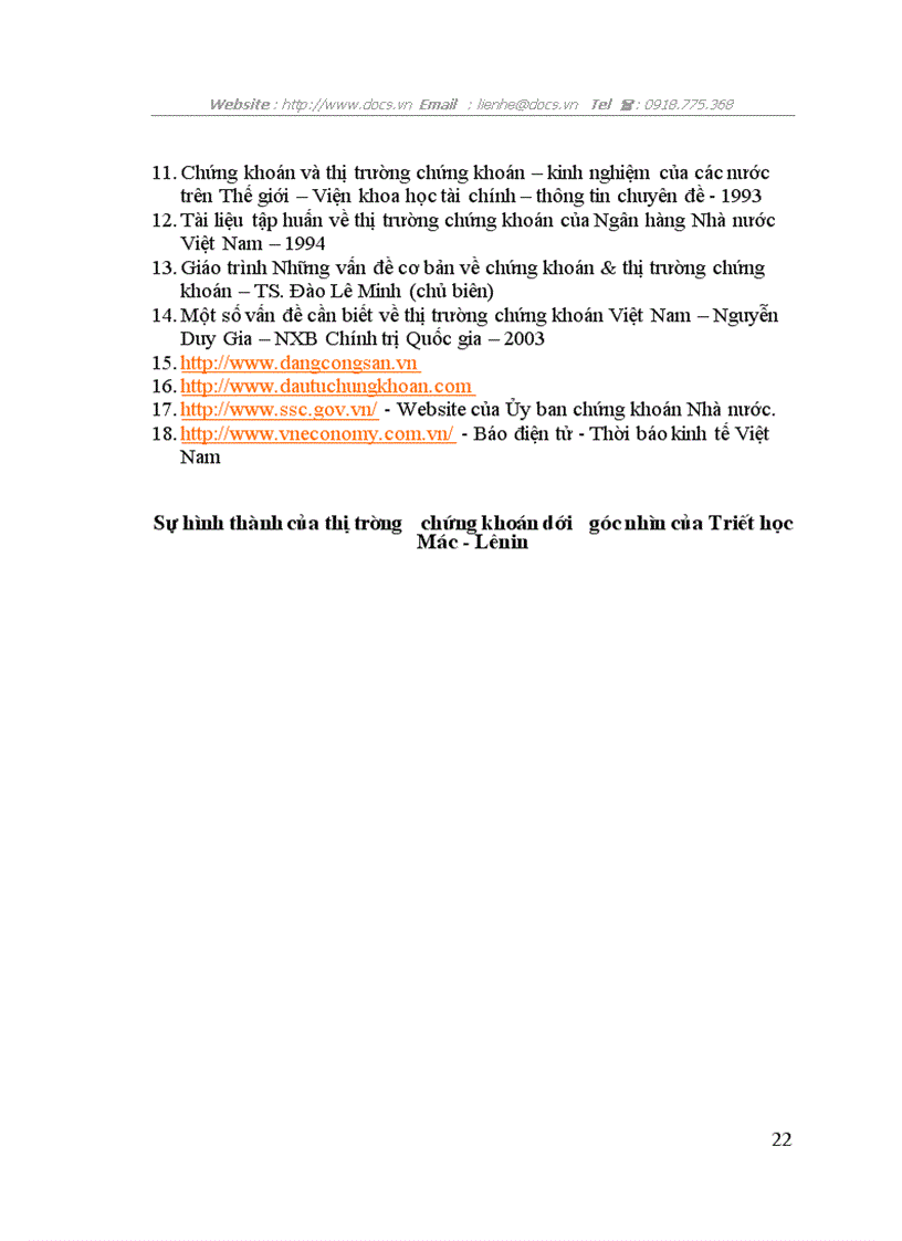 image for page Sự hình thành của thị trường CK dưới góc nhìn của Triết học Mác Lênin