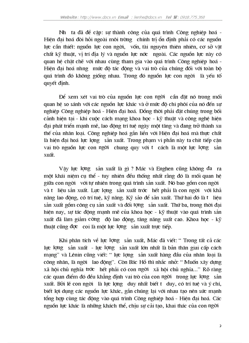 image for page Vai trò của nguồn lực con người trong sự nghiệp CNH HĐH của đất nước