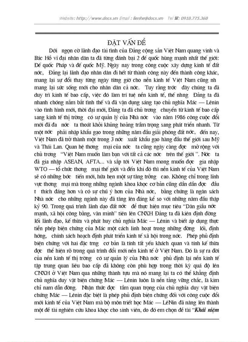 image for page Khái niệm phủ định biện chứng trong triết học Mác Lênin với việc P tích đổi mới kinh tế ở VN